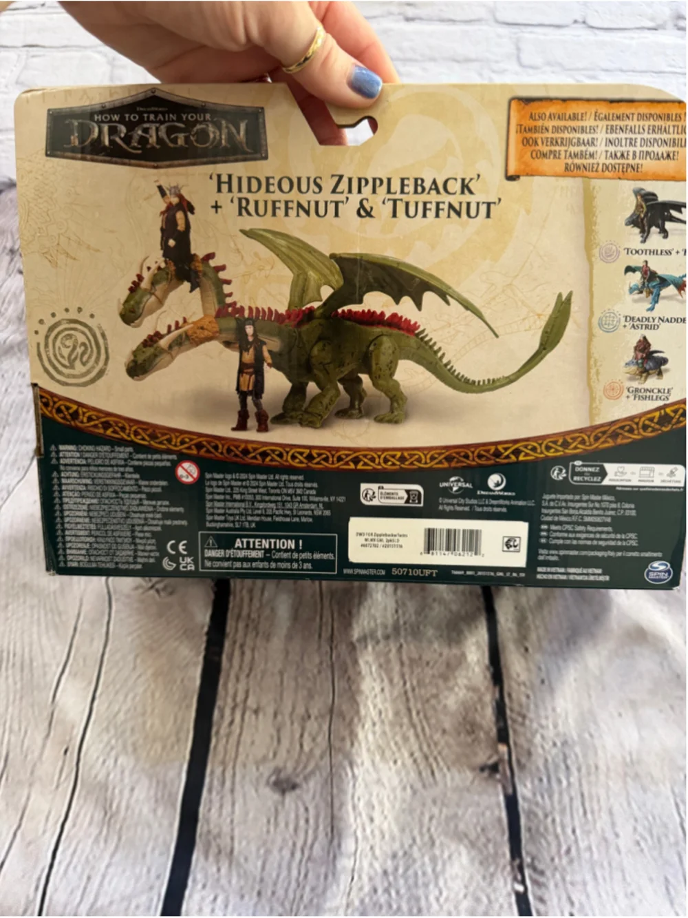 NEW How to Train Your Dragon Hideous Zippleback + Twins Action Figures Green On
